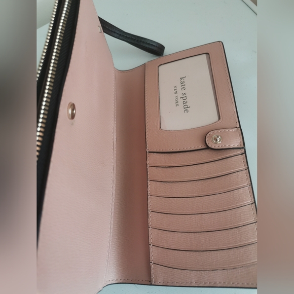 Kate Spade Sylvia Large Continental Black Wristlet - Picture 5 of 6